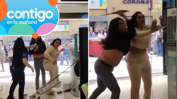 VIDEO | Mecheras se enfrentaron a guardias tras ser sorprendidas robando en tienda de Concepción