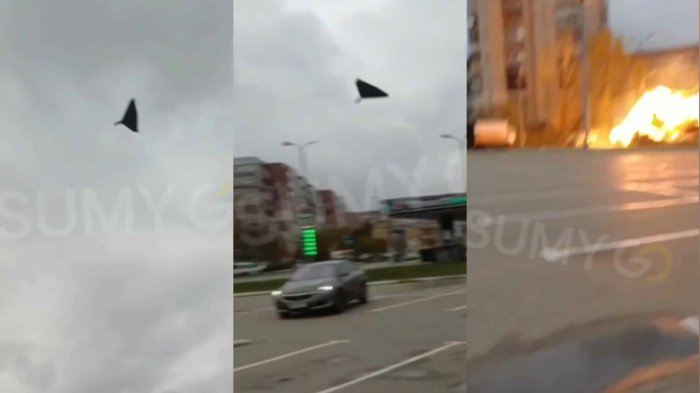 Terror en Ucrania: Captan momento exacto en que dron ruso ataca en plena zona residencial