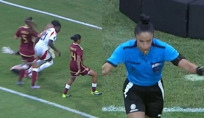 ¡Polémica! Árbitra desestima penal a Chile tras falta de arquera de Venezuela a Mary Valencia