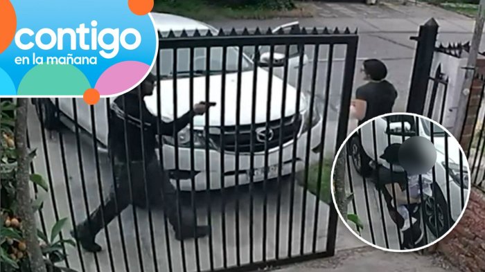 VIDEO | Registran desesperado rescate de niña de 3 años durante portonazo en Macul