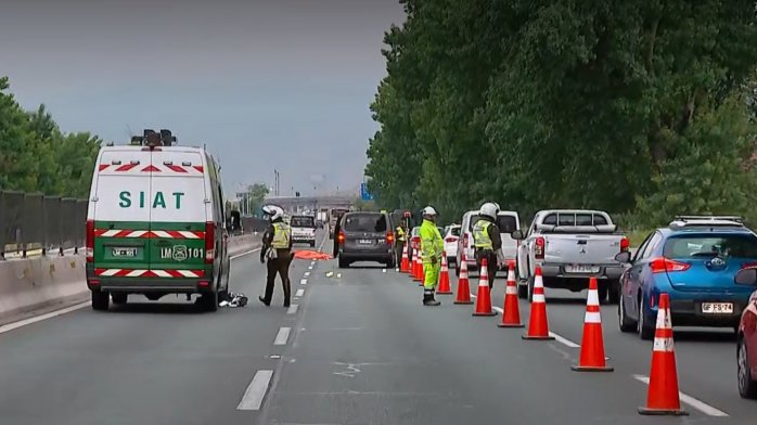 Fatal accidente: Hombre muere atropellado en Ruta 68 en dirección hacia la costa