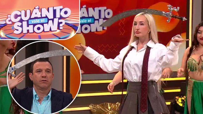 ¡Equilibrio absoluto! Fran Maira y Julián Elfenbein se arriesgaron a bailar con un sable en la cabeza