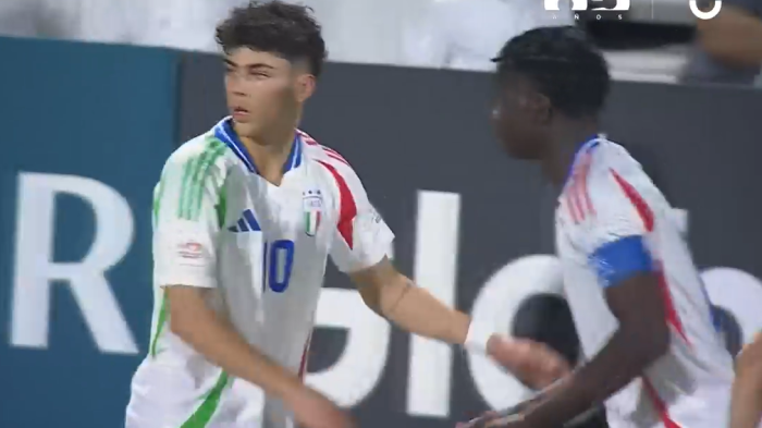 El gol de Inacio que le permitió a Italia abrir la cuenta ante Qatar en el Mundial Sub 17