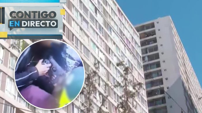 Registran balacera al interior del ascensor en edificio de Independencia: Vecinos acusan violencia extrema