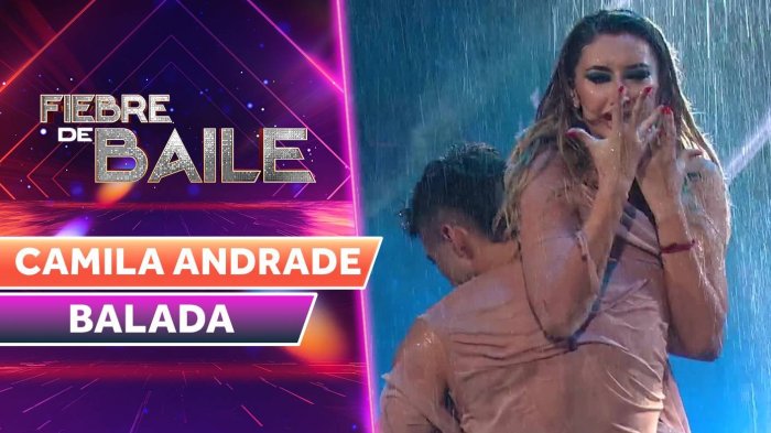 ¡Una balada intensa! Camila Andrade se lució con su primer baile en la lluvia al ritmo de Marc Anthony