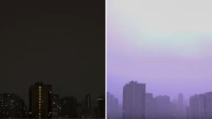 VIDEO | Impactante registro de relámpago tras intensas lluvias en sector oriente de Santiago
