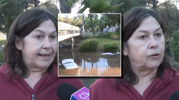 “Salí por la ventana nadando”: Mujer relata minutos de terror al hundirse su auto en paso nivel de Ñuñoa