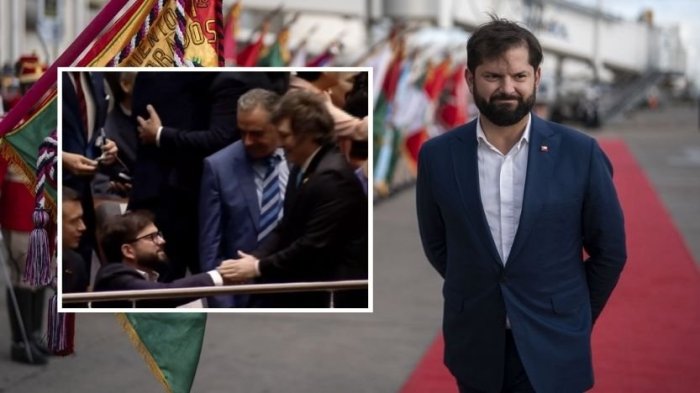 VIDEO | El comentado saludo de pdte. Boric a Javier Milei en Bolivia: No se levantó de su asiento