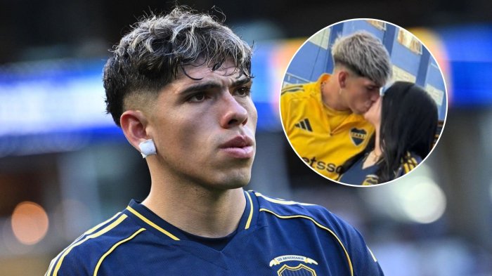 Con La Bombonera de fondo: La tierna imagen de Carlos Palacios con su pareja que causó furor