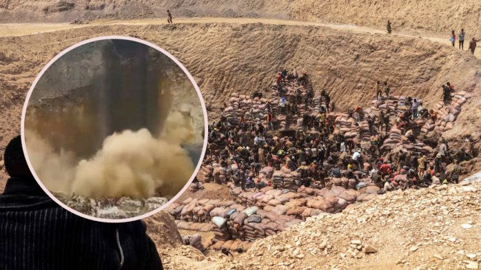 VIDEO | Impactante y trágico derrumbe en mina de República Democrática del Congo deja más de 30 muertos