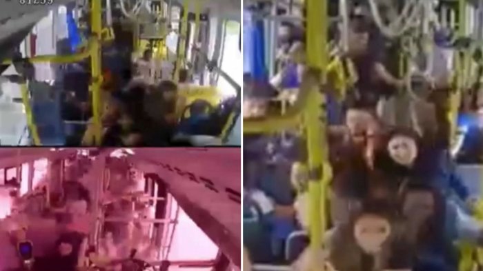 VIDEO | Bus sin frenos provocó brutal accidente que dejó 15 autos chocados y 15 lesionados en Brasil