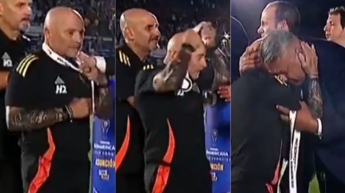 El llamativo gesto de Jorge Sampaoli tras agónica derrota en final de la Copa Sudamericana
