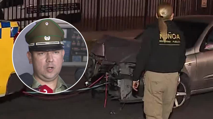 VIDEO | Desconocido intentó atropellar a carabinero en plena persecución policial en Ñuñoa