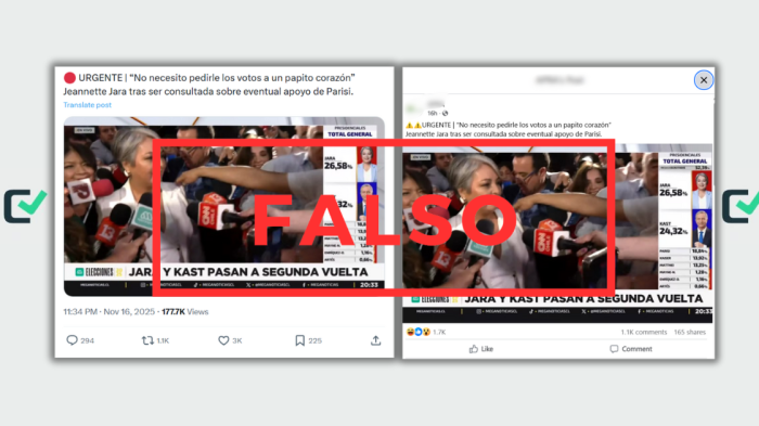 Jeannette Jara no dijo “No necesito pedirle los votos a un papito corazón” tras ser consultada sobre eventual apoyo de Franco Parisi