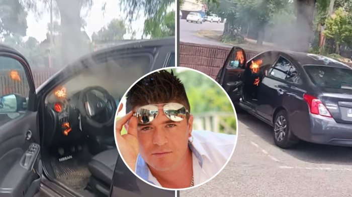 VIDEO | “Va a explotar”: Junior Playboy sufre impactante incendio al interior de su auto