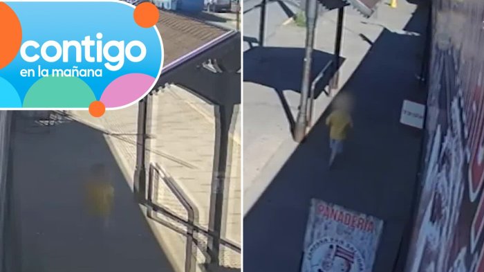 Angustiante registro: Niño de 3 años escapó del jardín infantil y corrió descalzo en Valdivia