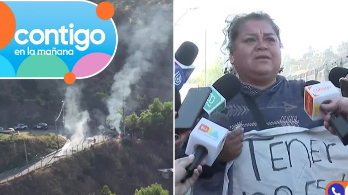 “No nos alcanza”: El fuerte descargo de pobladora que se resiste a desalojo en toma de Lo Barnechea