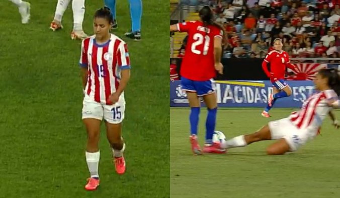 Tremendo: La fuerte falta que dejó a Paraguay con una jugadora menos ante Chile