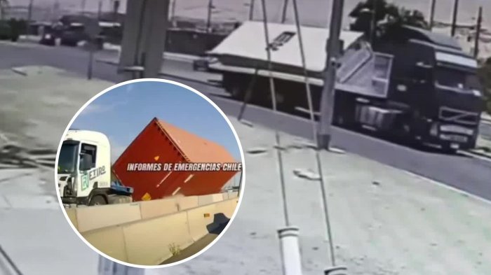 ¿Responsabilidad del conductor? Reportan accidentes por contenedores mal estibados