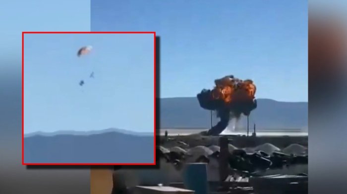 VIDEO | Piloto escapa de milagro de accidente aéreo: Se eyectó de la aeronave antes de chocar