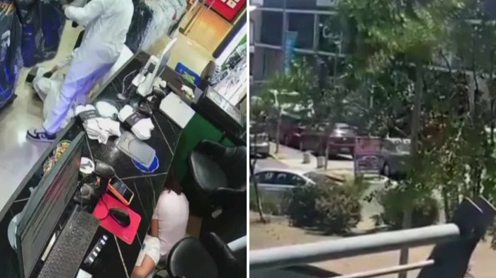 Con overoles blancos y a rostro cubierto: Así fue el cinematográfico robo de delincuentes en mall de Maipú