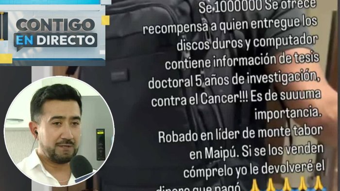 Kinesiólogo sufre el robo de su tesis en supermercado de Maipú: Buscaba ayudar a pacientes con cáncer