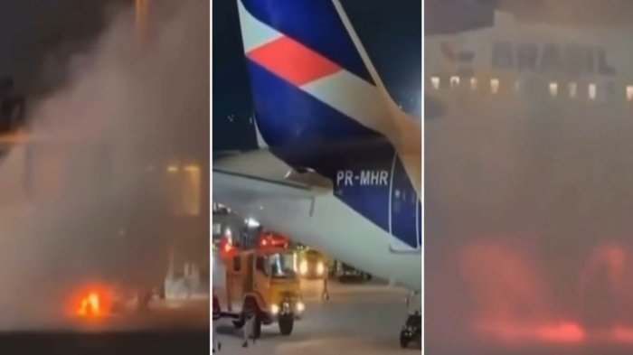 Momentos de terror en Brasil: 180 pasajeros fueron evacuados de avión por incendio en losa de embarque