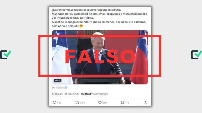Video de Kast fue ralentizado para que parezca que “quedó en blanco” durante un discurso