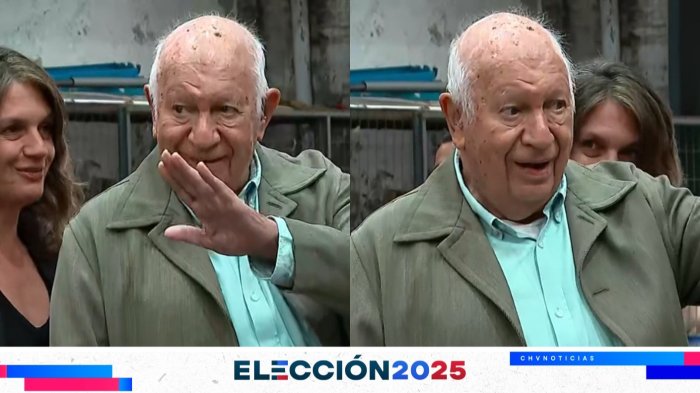 Sin dar declaraciones: Expdte. Ricardo Lagos emitió su voto en el Insuco de Santiago