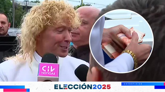 VIDEO | De blanco y regalando millonario monto a scouts: Así fue la votación de Leonardo Farkas