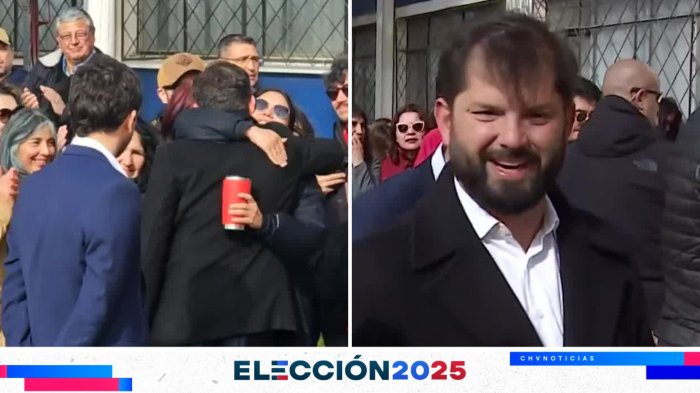 “Todos valemos lo mismo”: Presidente Boric llegó a votar entre aplausos en estas Elecciones 2025