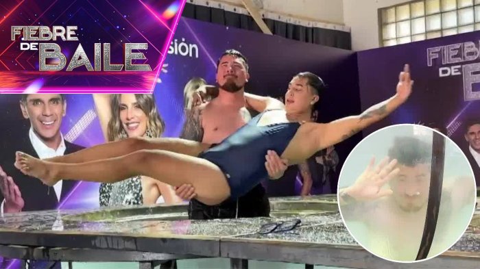 ¡Todos al agua! Claudio Michaux y Tomi adelantaron el aquadance de esta noche en Fiebre de Baile