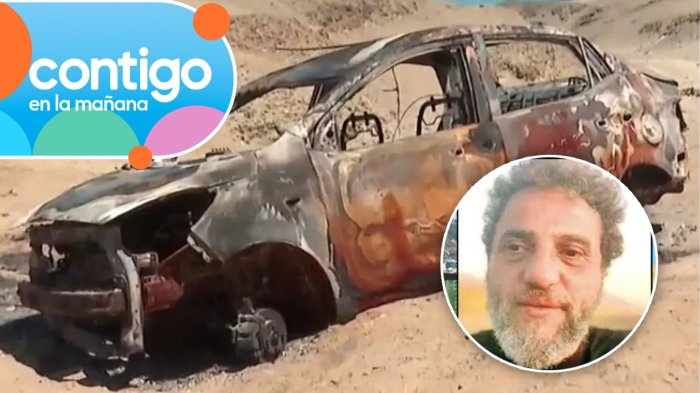 Quemado y desmantelado: Encuentran en el desierto auto de turista turco desaparecido en Antofagasta