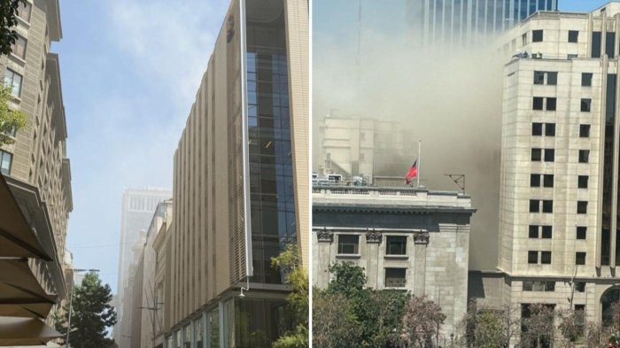Emergencia por incendio a pasos de La Moneda: Evacuaron al Ministerio de Justicia