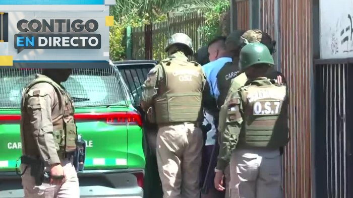 15 sujetos fueron detenidos tras allanamiento en Lo Barnechea: Se incautaron armas y drogas