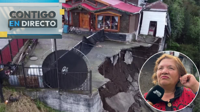 “No hay ningún tipo de…”: El angustioso llamado de vecina de Quellón por socavón que afectó su casa