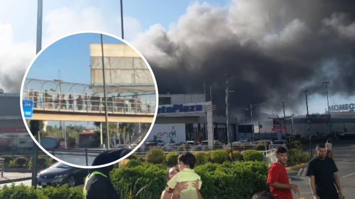 Incendio en bodegas de Huechuraba: Inician evacuación total de Mall Plaza Norte