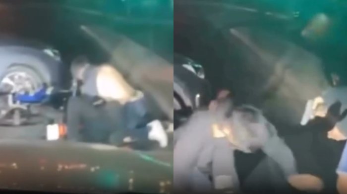 Motociclista contra dos automovilistas: Registran brutal riña hasta con arma de fuego en Antofagasta