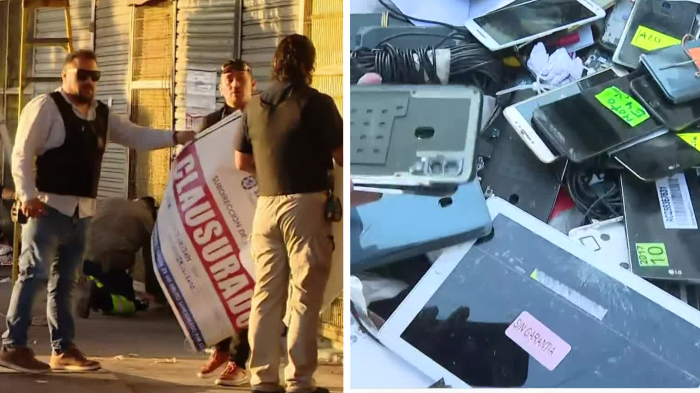 Clausuran galpón completo en el Persa Bío Bío: Apuntan a bandas dedicadas al robo de teléfonos