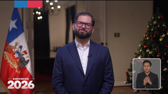 Último mensaje de fin de año de pdte. Boric: “Nuestro futuro trae buenas cosas compartidas”