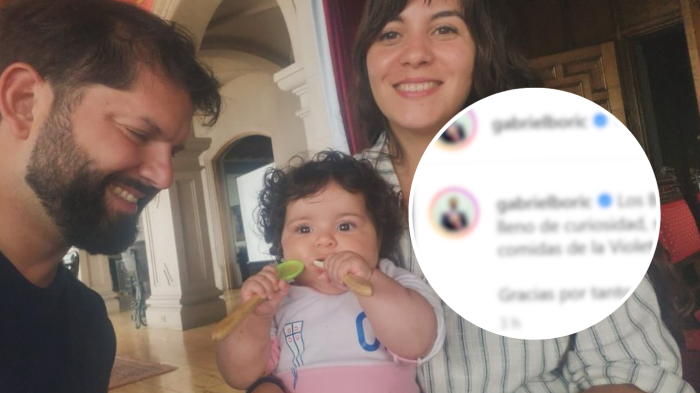 “Como las primeras comidas de la Violeta”: Pdte. Boric enterneció las redes junto a su hija en Año Nuevo