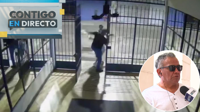 VIDEO | El ataque de residente a conserje con botella de vidrio: Sujeto tendría reclamos previos de vecinos