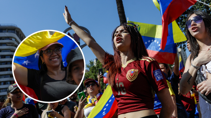 VIDEO | Con cánticos y banderas: Así celebraron los venezolanos en Chile la captura de Maduro