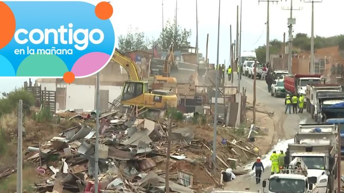 Amplio operativo en Quilpué: Inició demolición de toma que albergaba a más de 50 familias