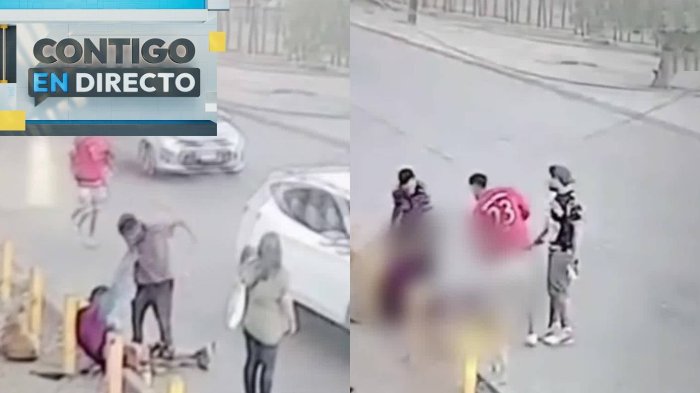 Impactante registro de sujetos golpeando y prendiéndole fuego a persona en San Bernardo: Está en riesgo vital