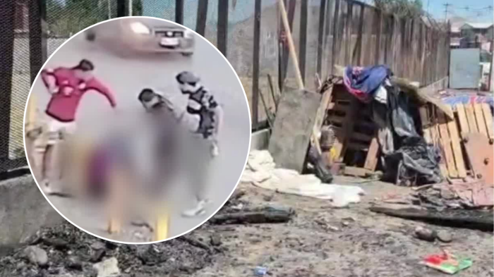 Video clave: Captan a sujetos que quemaron y golpearon a hombre en situación de calle en San Bernardo
