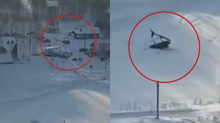 Dos muertos por tragedia aérea en parque de esquí: Helicóptero pasó a llevar teleférico y se estrelló