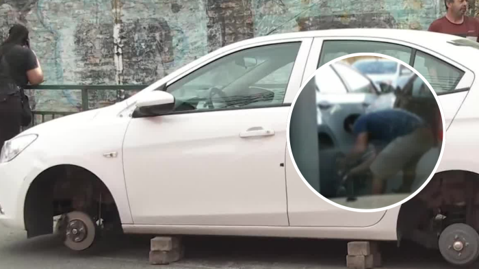 Salieron a trabajar y sus autos no tenían ruedas: Alertan regreso de este robo en Santiago