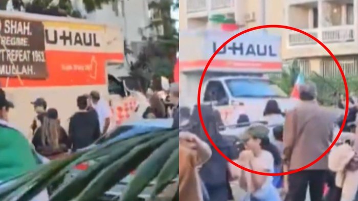 VIDEO | Caos en EEUU: Captan a camión atropellando manifestantes que protestaban contra el régimen iraní