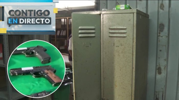 Cuchillos, pistolas y hasta un rifle: Las armas que se encontraron en una bodega en San Ramón